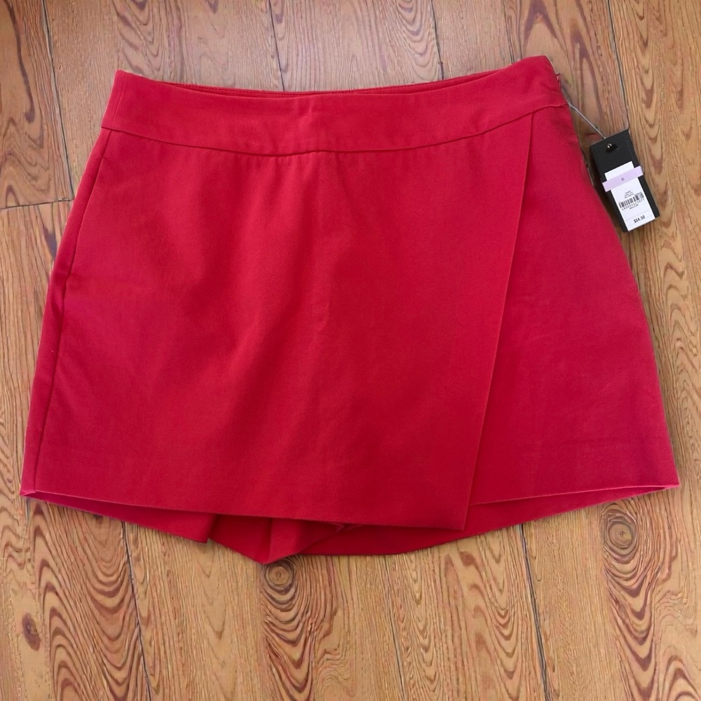 NWT Crown & Ivy Skort Sz 6 Golf Tennis Pickleball Beach Front Pockets Cotton